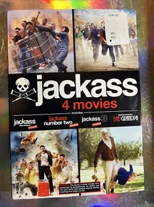 Jackass 1 2 3 Bad Grandpa 4-Movies Collection (DVD) BRAND NEW Sealed w/ Slipcase - Picture 1 of 3