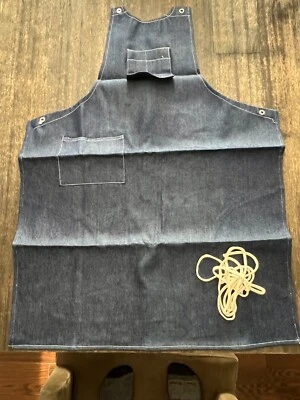 Sanforized Carpenters Work Apron, Blue Denim, NOS, Made in USA - Image 1 of 4