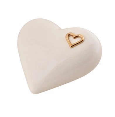 Unique Heart shaped Ceramic Cremation urn for ashes.Unique memorial funeral urn - Image 1 of 3