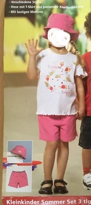 TOP Super süsser Sommer Dreiteiler Shirt, Hose und Hut Gr. 74/80  NEU + OVP - Bild 1 von 3