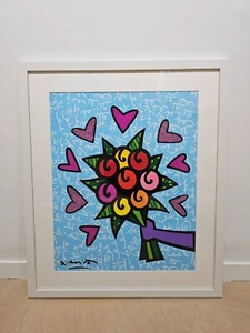 Romero Britto Thank You Limited Edition Art Print - Picture 1 of 4