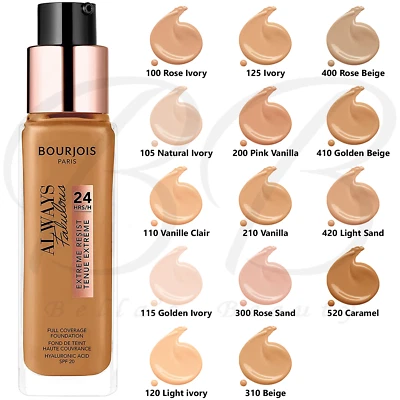 BOURJOIS Always Fabulous 24H Long-Lasting Foundation SPF 20 30ml *CHOOSE SHADE* - Image 1 of 4