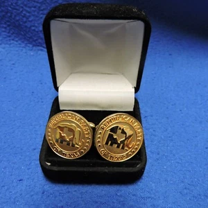 Republican Party of Texas Gold Colored Elephant Logo Cuff Links - Picture 1 of 12