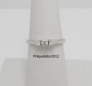 1/4CT Natural Diamond Solitaire Engagement Wedding Bridal Ring 14K White Gold - Picture 1 of 9