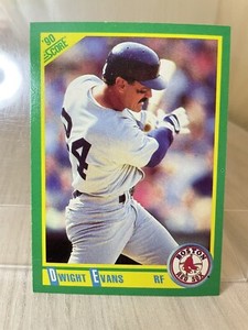 Dwight Evans 3 Score 1990 MLB Baseball Trading Card