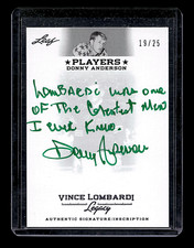2011 Leaf Vince Lombardi Legacy Inscription Donny Anderson Auto 19/25 Packers