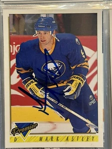 1994 Topps Premier #62 Mark Astley Rochester Americans Hockey Signed AUTO NHL - Picture 1 of 2