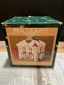 NIB Pfaltzgraff Winterberry 2 Piece Holiday House W/ Tealight Incl. - Picture 1 of 11