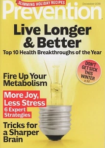 Prevention Magazine - December 2018 / Live Longer & Better, More Joy Less Stress - Picture 1 of 1