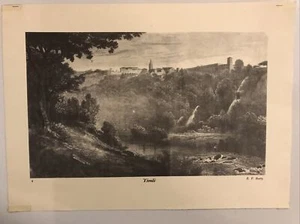 ITALY Tivoli from Villa of Quintilius Varus 1820 Antique Print by E.F. Batty - Picture 1 of 8