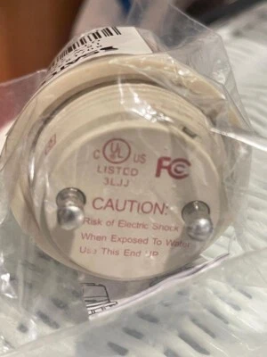 Satco Smooth Phenolic GU24 - 4-Pin CFL Socket with Ring - 801856 277VAC 18W (3I) - Image 1 of 4