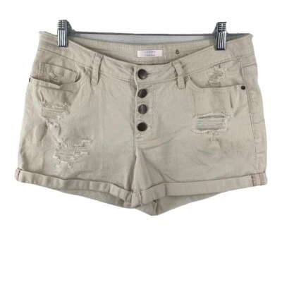 Pantalones cortos de mezclilla LC Lauren Conrad para mujer talla 8 crema Foto 1 de 4