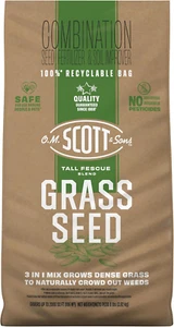 O.M. Scott & Sons Tall Fescue Grass Seed, Fertilizer&Soil Improver, 8lb,2000sqft - Picture 1 of 12