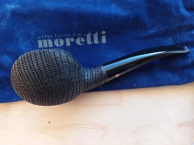Pipa Moretti Blowfish noir madera morta a mano alzada hecha a mano Italia 302 oz.2 gr.68 Foto 1 de 4