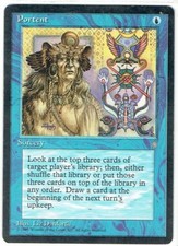 Portent Ice Age MTG Single BLUE Vintage WOTC Magic:The Gathering  Common