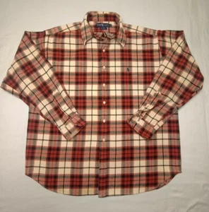 RALPH LAUREN PLAID FLANELLA MANICA LUNGA CON BOTTONI TG XL - Foto 1 di 4