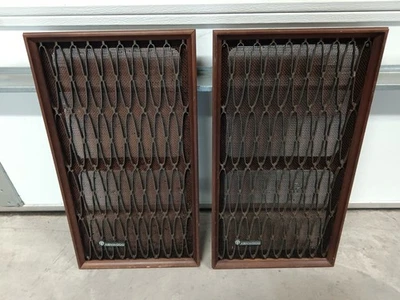 Pair-2-Kenwood KL-3080 Speaker System Original Replacement Grills w/ Badges - Image 1 of 4