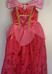 Disney Dornröschen Prinzessin Aurora rosa Kostüm Verkleidung Mädchen Größe 7/8 - Bild 1 von 10