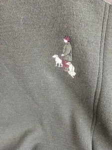 JAGD SCHIESSEN ANGELN PULLOVER GR M BRITISCHE WOLLE MIT LOGO MANN HUND - Bild 1 von 3