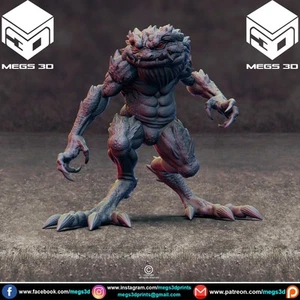 Red Slaad miniature | Fantasy Miniature | DnD miniatures | DND | Tabletop Game - Picture 1 of 3