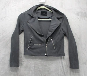 Olivaceous Moto Jacket Womens Small Faux Suede Biker Asymmetrical Zip Pockets - Picture 1 of 12