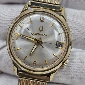Vintage 1973 N3 Accutron Tuning Fork 2181 Mens Watch USA Gold Filled Stainless - Picture 1 of 10