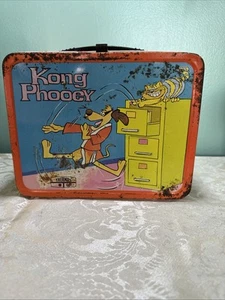 Vintage Hong Kong Phooey Metal Lunchbox No Thermos 1975 Hanna-Barbera - Picture 1 of 20