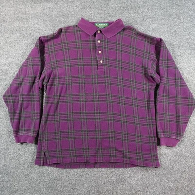 Vintage Slammer Munsingwear Shirt Men M Purple Plaid Rugby Polo 80s 90s 14662 - Image 1 of 4