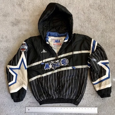 Chaqueta acolchada vintage NBA Apex One Orlando Magic talla L capucha desmontable años 90 Foto 1 de 4