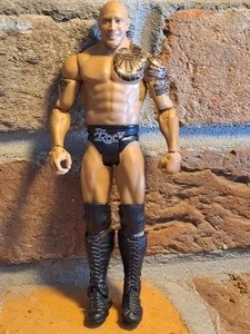 WWE Basic Series 2014 The Rock Mattel 7" Wrestling Modellino Dwayne Johnson - Foto 1 di 12