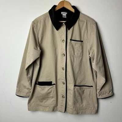 De Colección Moda Bug Barn Chaqueta Tareas Abrigo Caqui Pana Cuello Años 90 Heritage 18/20W Foto 1 de 4