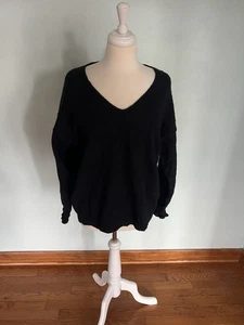 Suéter Top C+D+M Tejido Cuello en V Para Mujer’s L Manga Larga Volantes Otoño Cabincore - Imagen 1 de 5