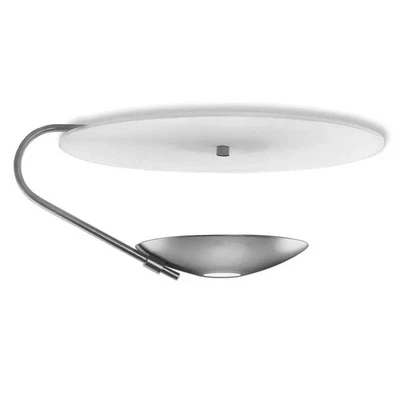 Lámpara de techo de níquel empotrada con vidrio satinado de Estiluz - Nueva, sin usar Foto 1 de 3