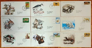 MUNDIAL 1976-1979 VIDA SILVESTRE MUY FINA 9 x FDC + 9 TARJETAS DIFERENTES PAÍS CONJUNTO # 8 - Imagen 1 de 2