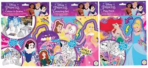 Disney Princess Colouring Sets Play Packs Kids Activity Travel Pack Children 3+ - Picture 1 of 5