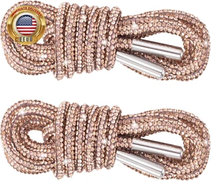 Rhinestone Glitter Ropes, Crystal Bling Bling Shiny round Shoe Laces for Sneaker - Picture 1 of 7
