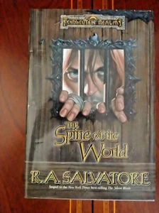 FORGOTTEN REALMS LEGEND OF DRIZZT BOOK XII  SPINE OF WORLD  SALVATORE HCDJ 1ST - Picture 1 of 5