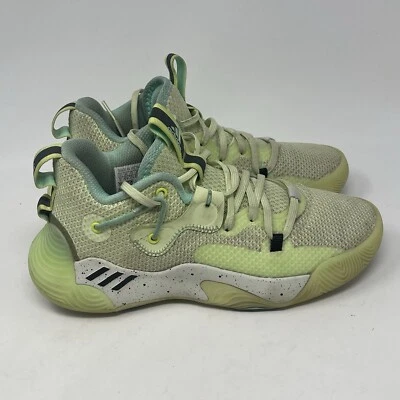adidas Harden Stepback 3 Basketball Shoes Youth Kids Size 5 Lime Green White - Image 1 of 4