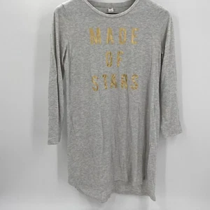 Old Navy Womens Nightgown Sz M Heather Gray  Long Sleeve Made Of Stars Intimates - Picture 1 of 4