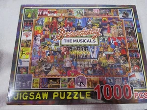 Broadway The Musicals Jigsaw Puzzle Collage 1000 Pieces DCBA HGFE factory Sealed - Picture 1 of 4
