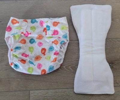 Cloth Diaper Size L Free Insert Handmade -Fabric made In USA NEW - Image 1 of 4