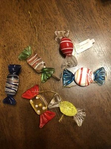 Caramelle avvolte in vetro artistico stile Murano set di 6 caramelle assortite - Foto 1 di 3