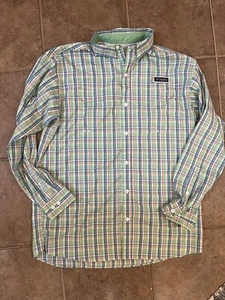 Columbia XL** Super Low Drag Long /Short Sleeve Button Down Fishing Green Plaid - Picture 1 of 19