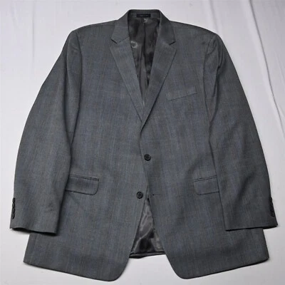 Lauren Ralph Lauren 48L Gris Espiga Seda Lana Hombres Blazer Traje Chaqueta Abrigo Foto 1 de 4