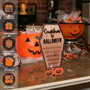Halloween Countdown Calendar Wooden Halloween Decoration Countdown gusRU - Picture 1 of 11