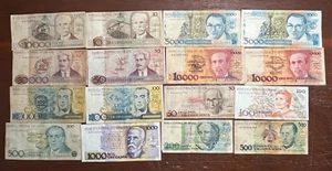 Lot 16 Brazil Banknotes Cruzados/Novos A5040043842A - Picture 1 of 10
