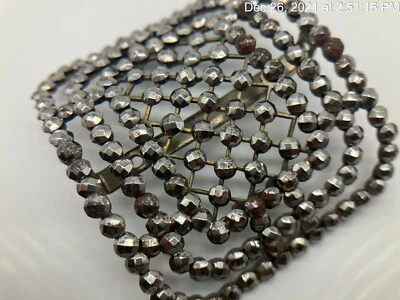 Antique French Faceted Cut Steel Made In France Signed Art Deco Shoe Buckle 2x2” - Изображение 1 из 4