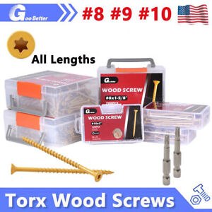 #8 #9 #10 Deck Screws T25 Torx Self Tapping Wood Screws Countersunk for Exterior