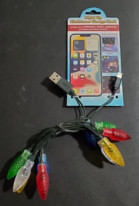 Light Up Christmas Charge Cord For: iPhone, iPad, Airpod and Other Devices - Picture 1 of 4