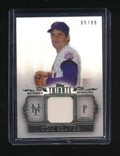 TOM SEAVER 2013 TOPPS TRIBUTE RETIRED REMNANTS JERSEY #/99 *NEW YORK METS*